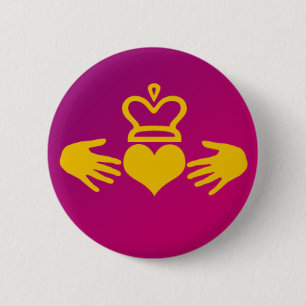 Claddagh 6 Cm Round Badge