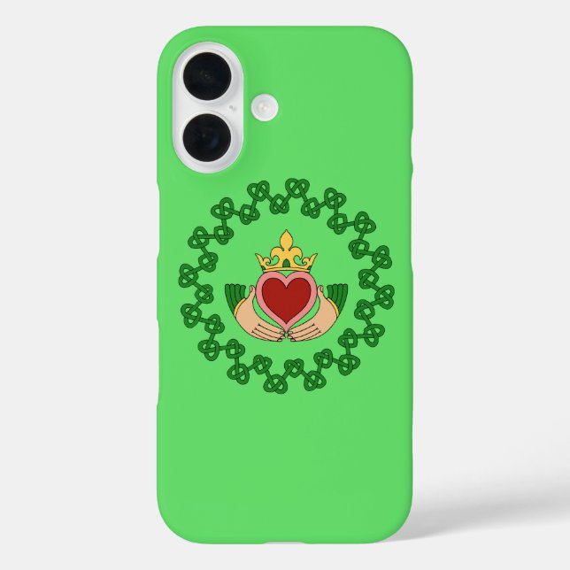 Claddagh and Green Knotwork Case-Mate iPhone Case (Back)