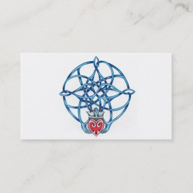 Claddagh Celtic Knot Business Card (Front)