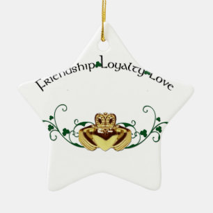 Claddagh / Claddaugh Ceramic Tree Decoration