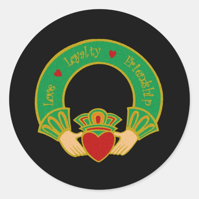 Claddagh Classic Round Sticker (Front)