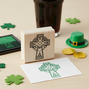 Claddagh Cross Wood Art Stamp