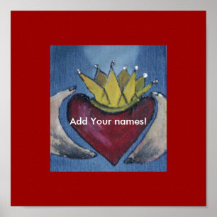 Claddagh Personalise w/ names Canvas Poster