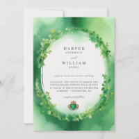 Claddagh ring clover wreath wedding