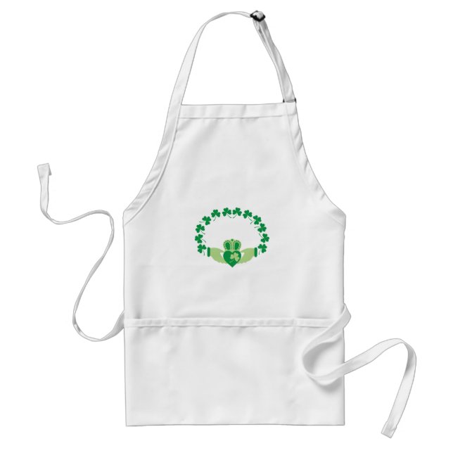 Claddagh Shamrocks Standard Apron (Front)