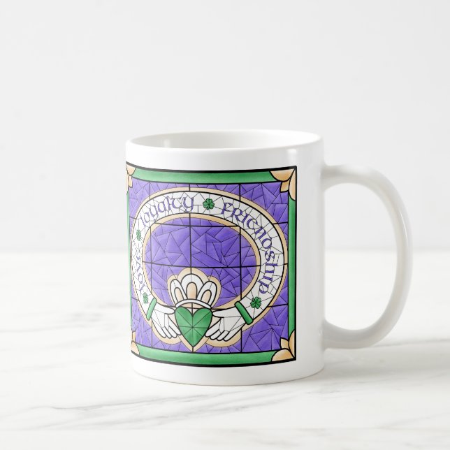 Claddagh Stained Glass Coffee Mug (Right)