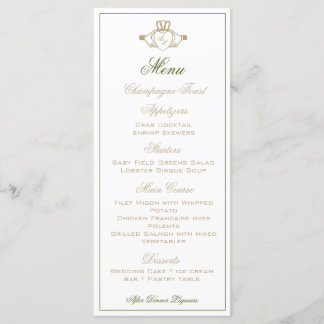 Claddagh Wedding Reception Menu