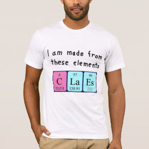 Claes periodic table name shirt