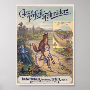 Claes Pfeil-Fahrräder Vintage Poster 1905