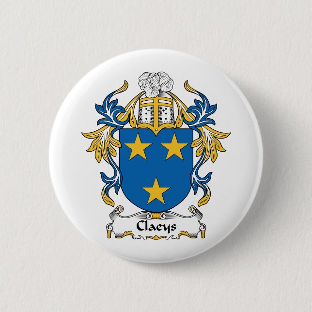 Claeys Family Crest 6 Cm Round Badge (Front)