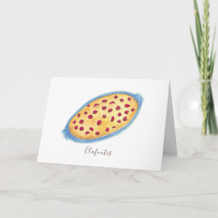 Clafoutis watercolor card