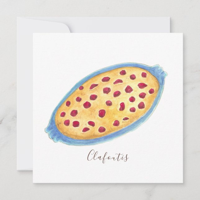 Clafoutis watercolor card (Front)