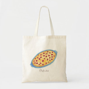 Clafoutis watercolor tote bag