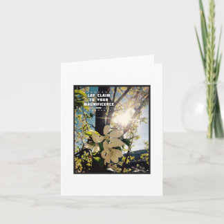 Claim Your Magnificence Note Card - Blank Inside