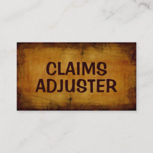 Claims Adjuster Antique Business Card