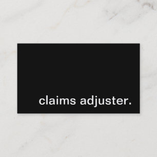 claims adjuster. business card
