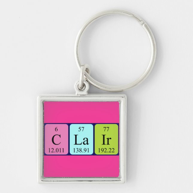 Clair periodic table name keyring (Front)