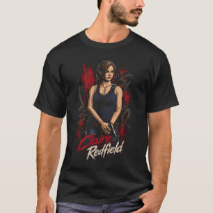 Claire Horror Redfield Art 04 Basic Dark T-Shirt