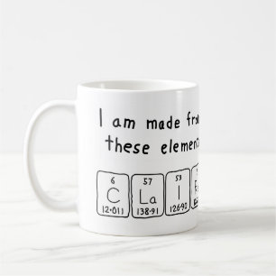 Claire periodic table name mug