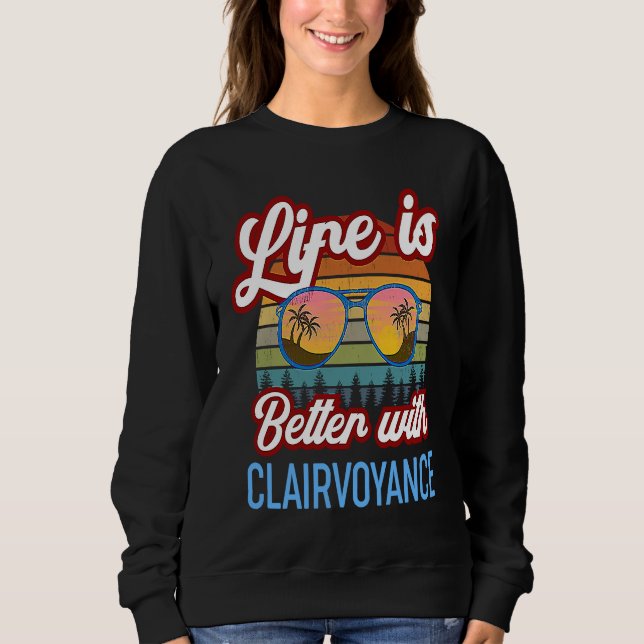 Clairvoyance Vintage Sunset Clairvoyance Teacher B Sweatshirt (Front)