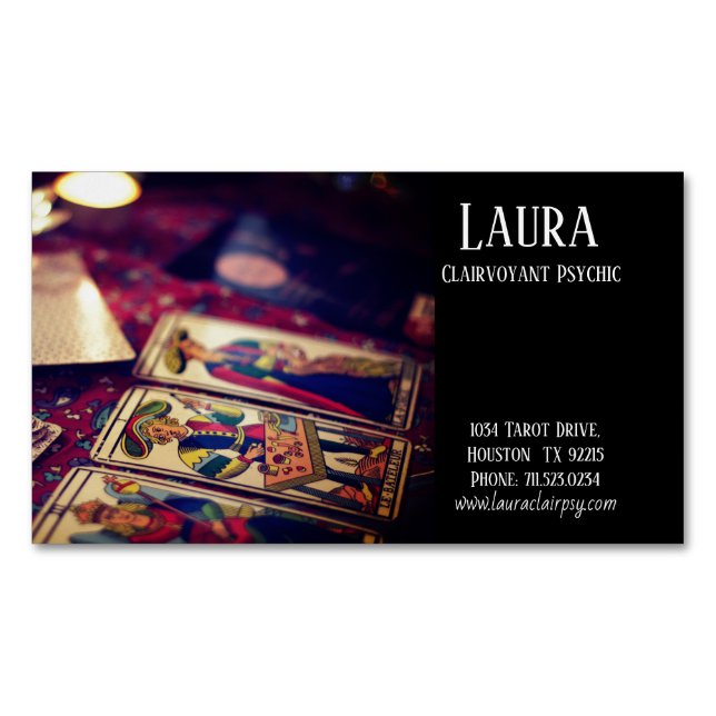 Clairvoyant Psychic 7 Business Card Magnet (Front)