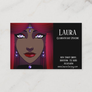 Clairvoyant Psychic Tarot Red Hair Business Card