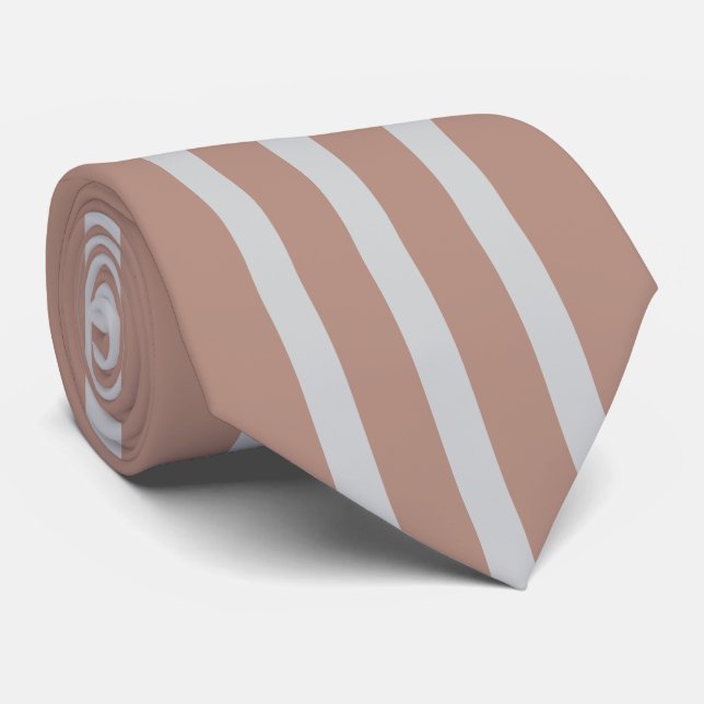 Claissic Caramel Silver Veil Tie  (Rolled)