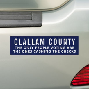 Clallam County Voting Humor Bumper Sticker