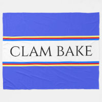 CLAM BAKE Royal Blue White Red Racing Stripes 