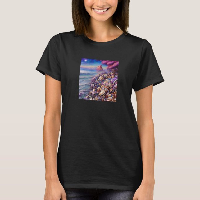 Clam Seashell Shell Collector Beach Ocean Coastal  T-Shirt (Front)