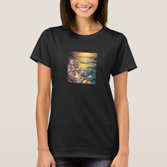 Clam Seashell Shell Collector Beach Ocean Coastal  T-Shirt (Front)