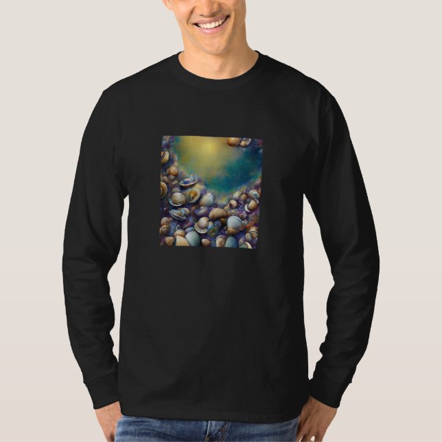 Clam Seashell Shell Collector Beach Ocean Coastal  T-Shirt (Front)