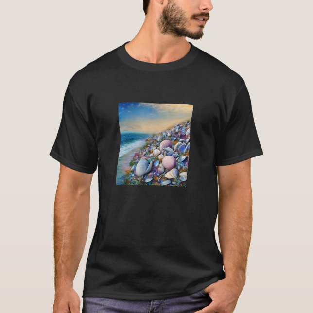 Clam Seashell Shell Collector Beach Ocean Coastal  T-Shirt (Front)