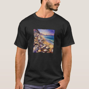 Clam Seashell Shell Collector Beach Ocean Coastal  T-Shirt