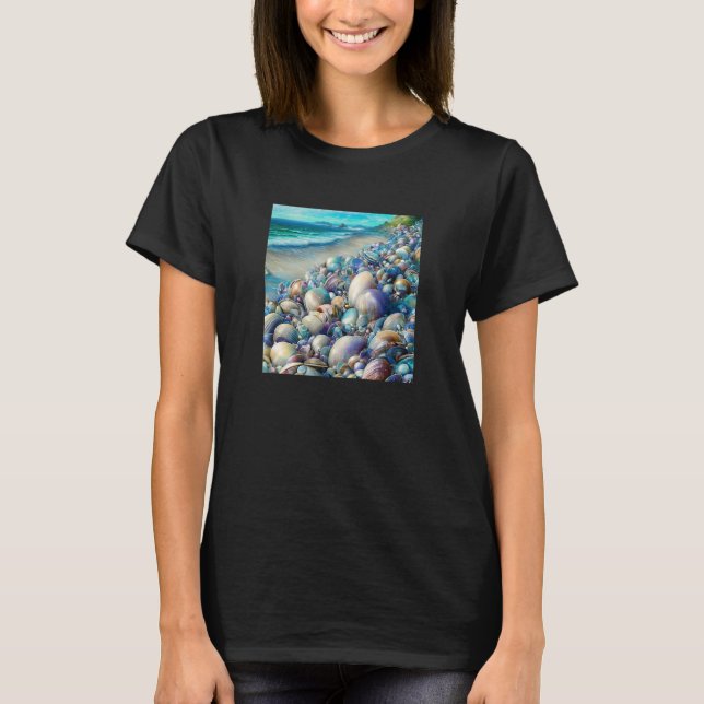 Clam Seashell Shell Collector Beach Ocean Coastal  T-Shirt (Front)
