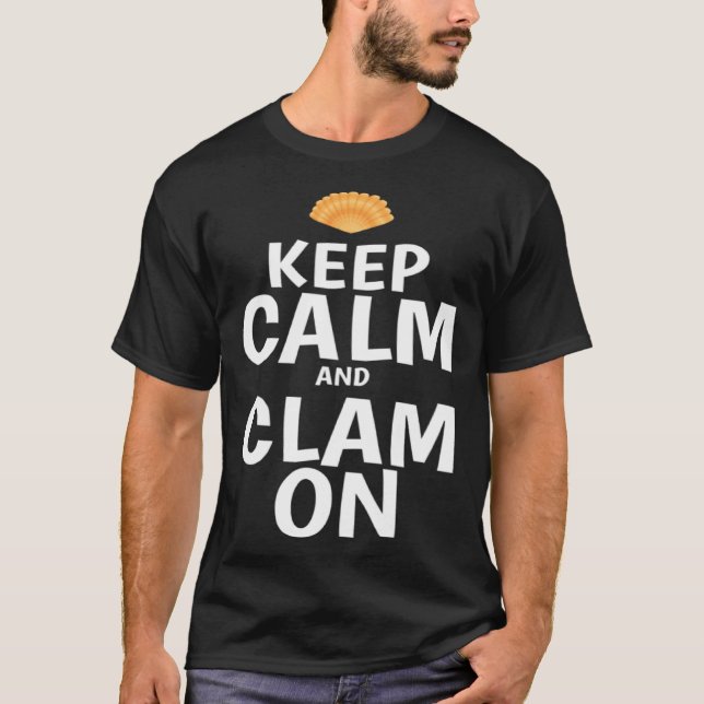 Clamming Sea Shelling Rake Clam Digging Razor Clam T-Shirt (Front)