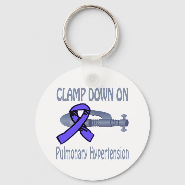 Clamp Down On Pulmonary Hypertension Keychain (Front)