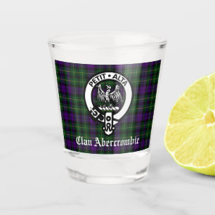 Clan Abercrombie Crest Badge & Tartan Shot Glass