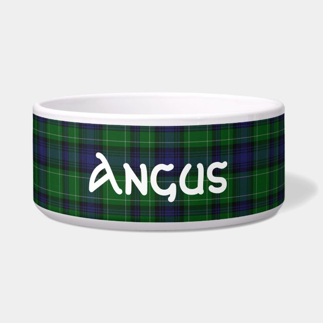 Clan Abercrombie Custom Tartan Plaid Pet Bowl (Front)