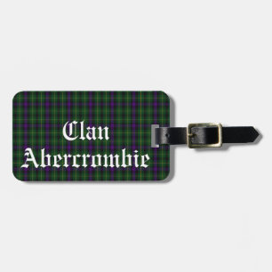 Clan Abercrombie Tartan Customisable Luggage Tag