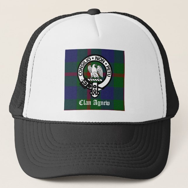 Clan Agnew Tartan Crest Trucker Hat (Front)