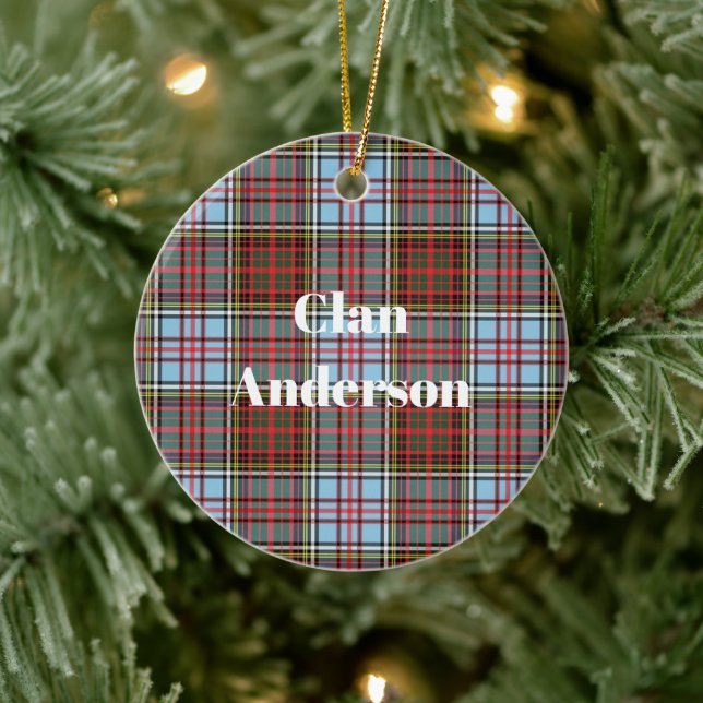 Clan Anderson Ancient Tartan Ceramic Tree Decoration (Tree)