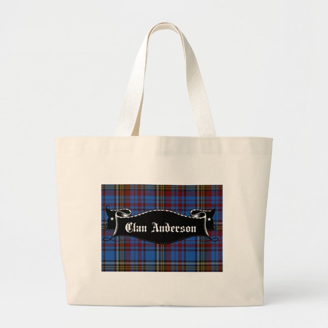 Clan Anderson Banner Large Tote Bag (Front)