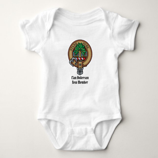 Clan Anderson Crest Baby Bodysuit (Front)