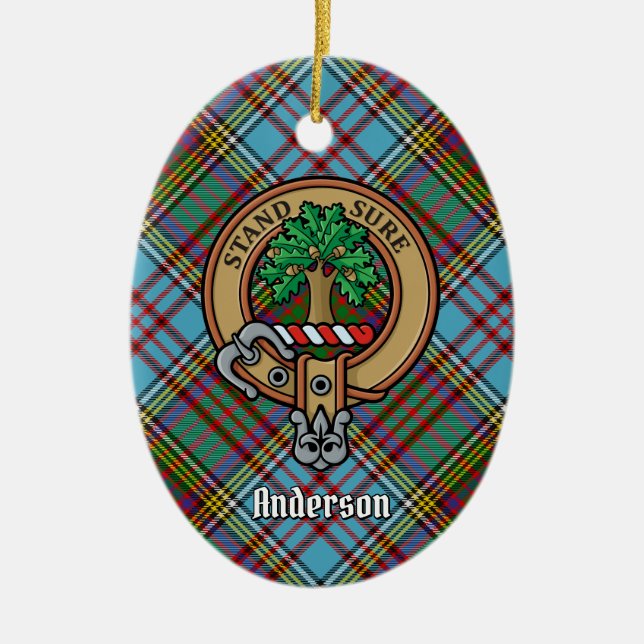 Clan Anderson Crest Ceramic Ornament (Front)