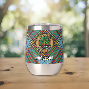 Clan Anderson Crest over Tartan