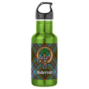 Clan Anderson Crest over Tartan 532 Ml Water Bottle