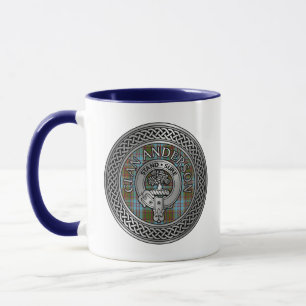 Clan Anderson Crest & Tartan Knot Mug