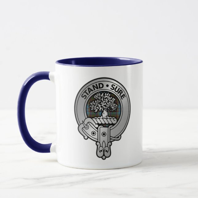Clan Anderson Crest & Tartan Mug (Left)