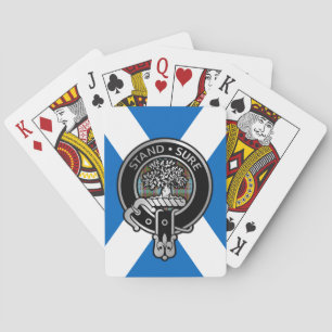 Clan Anderson Crest & Tartan on Saltire Pl Playing Cards